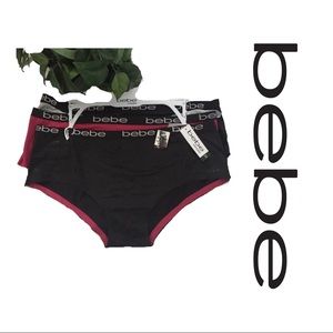 bebe 3 pack Women’s Panties Tag Free No Panty Line